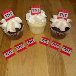 Miner Inspired MC Dynamite CupCake Toppers