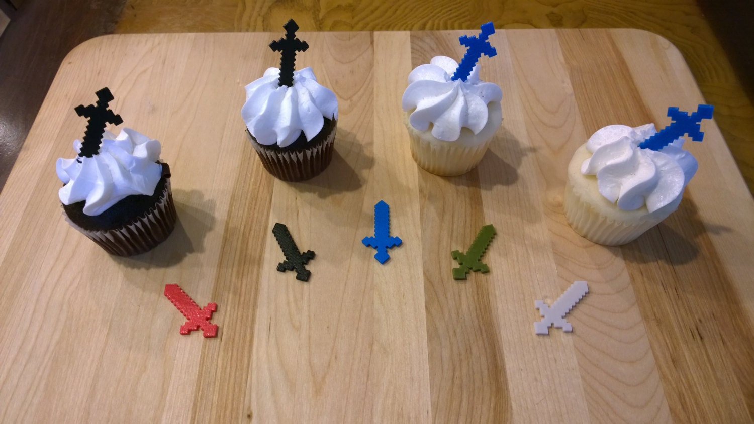 PLA Plastic Game Cupcake Picks