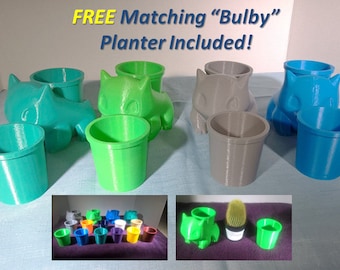 Bulbasaur Planter Insert - FREE "Bulby" Matching Planter" Included!