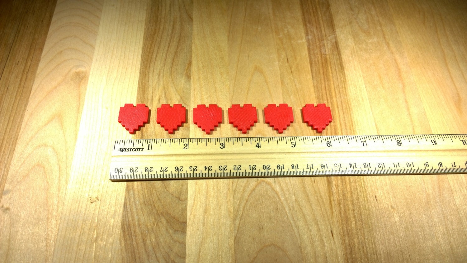 Miner Health Heart Cupcake Toppers