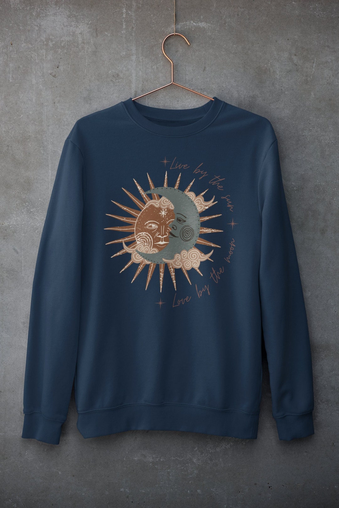 Live by the Sun Love by the Moon Crewneck Sweatshirt Sun and - Etsy
