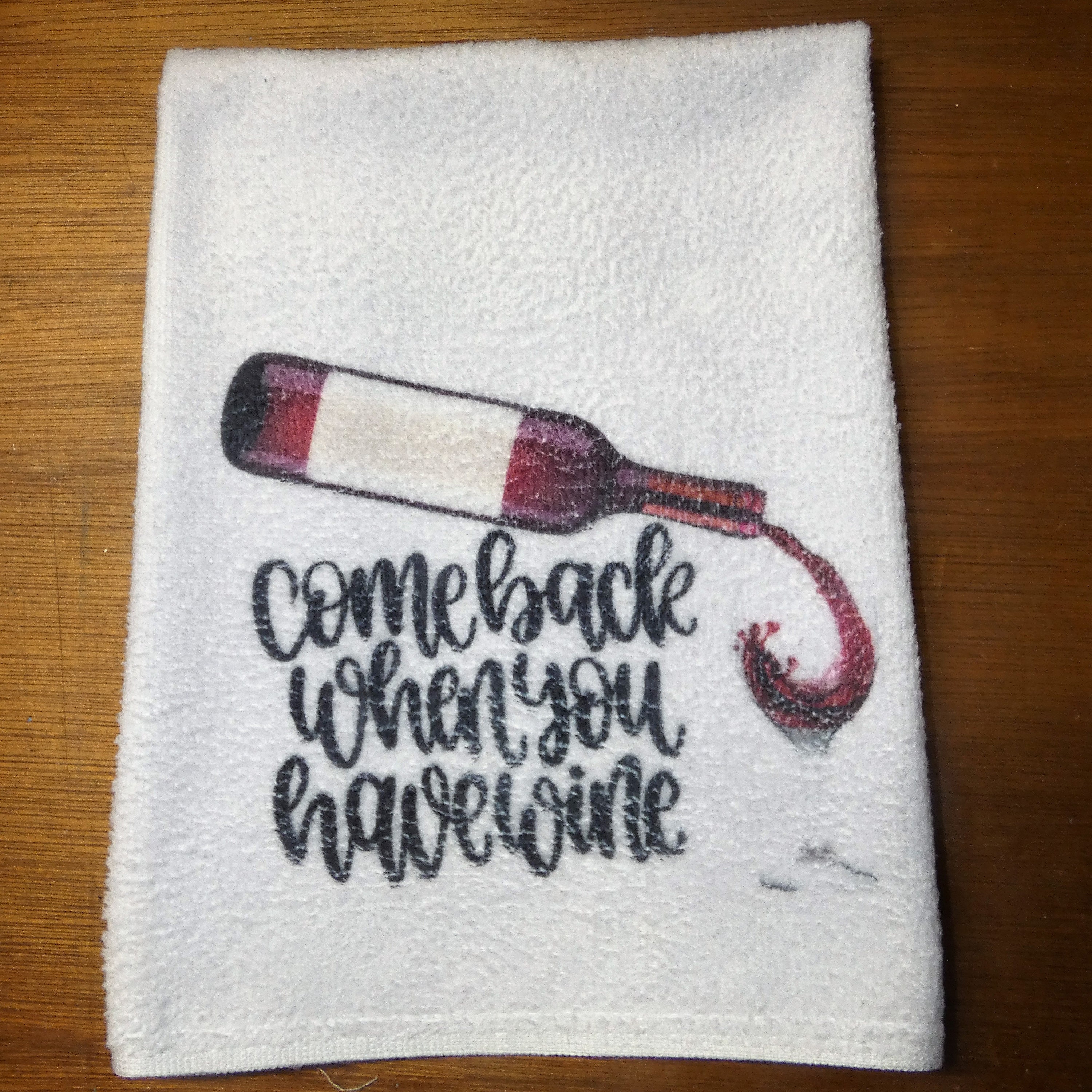 Wine Themed Terry Cloth Kitchen Towels 16x25 Come Etsy