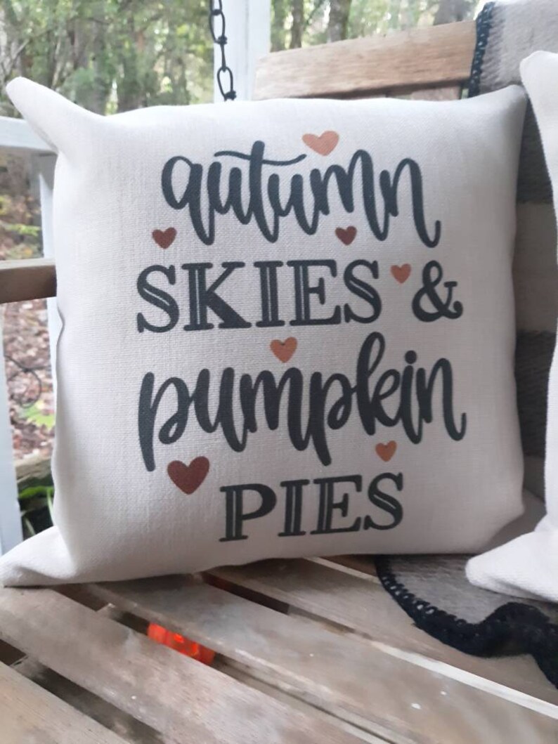 Fall Pillow Covers 16x16 Linen zippered pillow sham natural Etsy