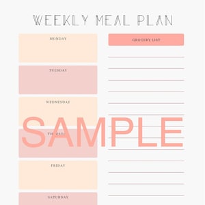 Weekly Meal Plan Template