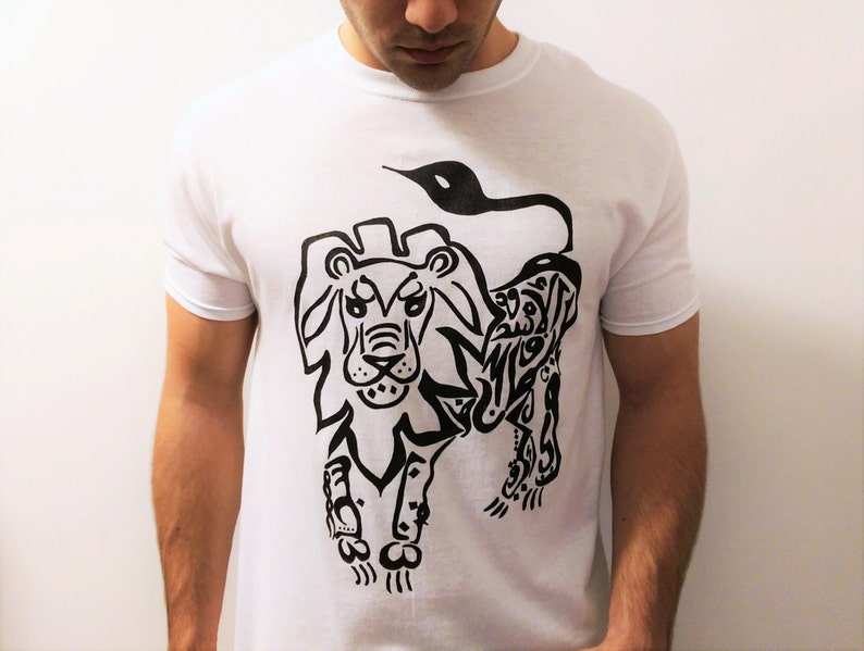 Lion Arabic Calligraphy Art T-Shirt Top Unique & Original | Etsy