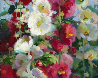 Hollyhocks