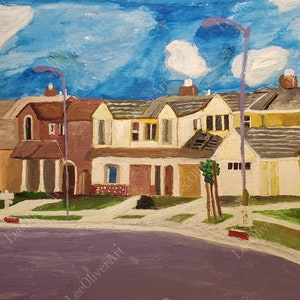 Cul-de-sac. Watercolour Painting. Black artist.