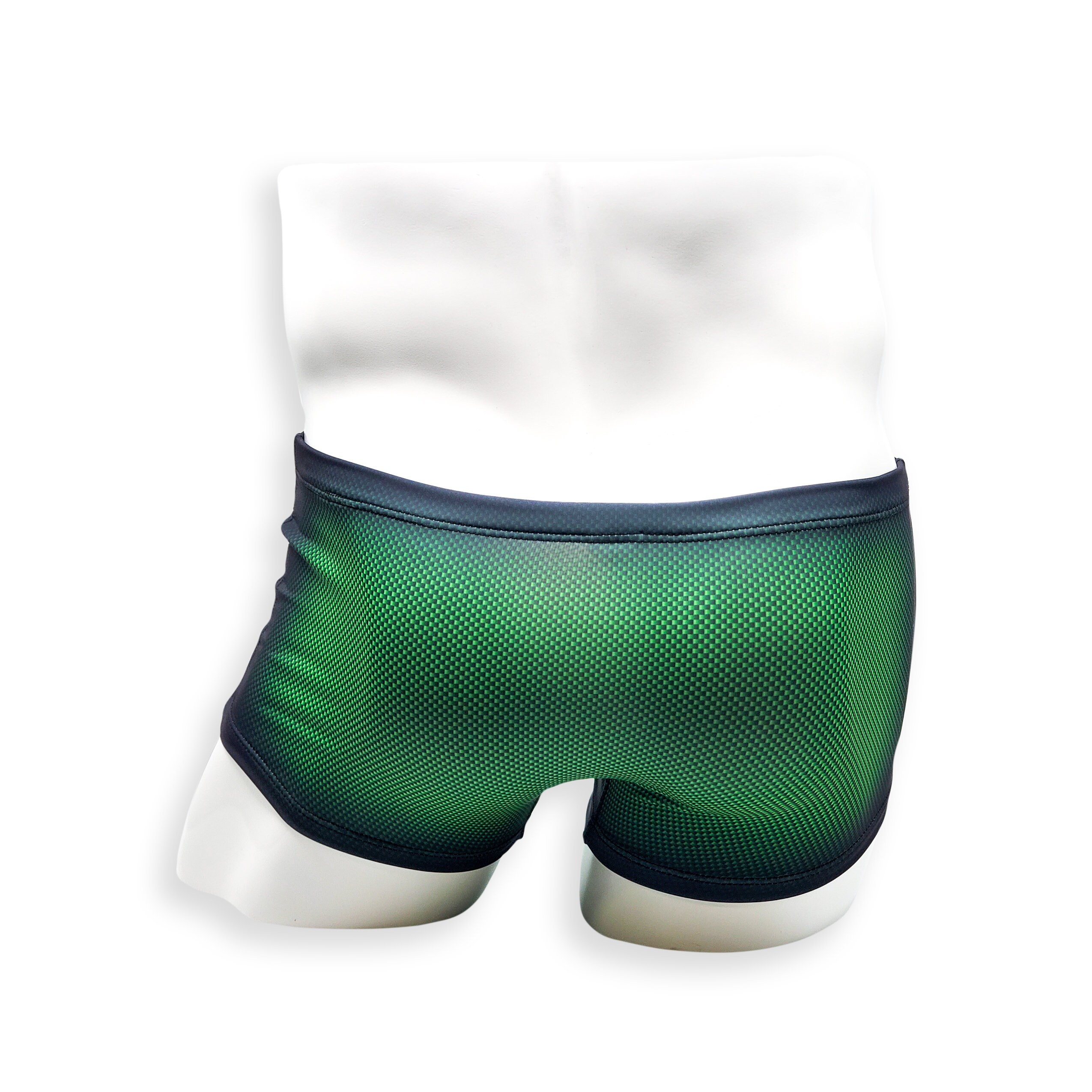 Mens Swimsuit Box Cut Swim Trunk in Green Ballistic Print for Etsy