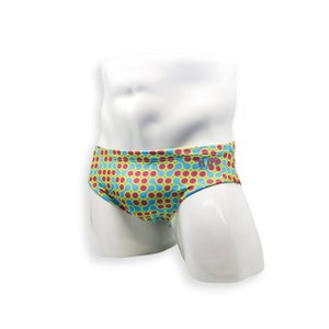 Heren badpak basic zwembroek in groene sunmor print voor zwemmen esthetische bodybuilding poseren of mannen paaldans