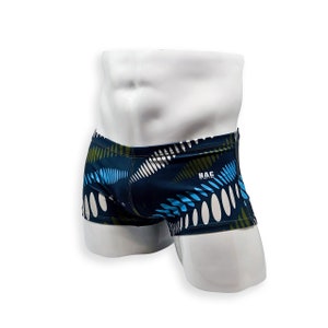 Herenzwempak box-cut zwembroek in maanlichtprint voor zwemmen, esthetische bodybuilding poseren of herenpaaldans