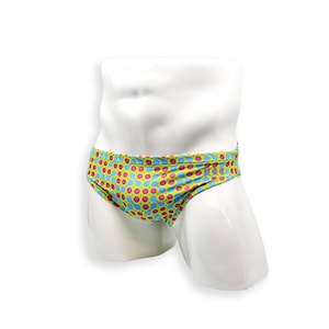 Heren badpak 2 inch side swim brief in sunmor groene print voor zwemmen esthetische bodybuilding poseren of heren paaldans