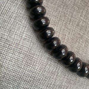 Lucite Black lucite bead necklace