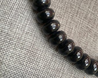 Lucite Black lucite bead necklace