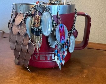 Mystery Jewelry Jar in a YETI outdoorsy forestry  Mystery Jewelry  Jar Vintage - Mod