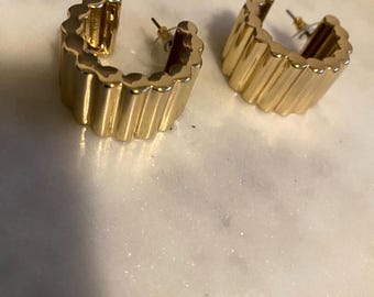 Goldtone statement Hoop Earrings NW