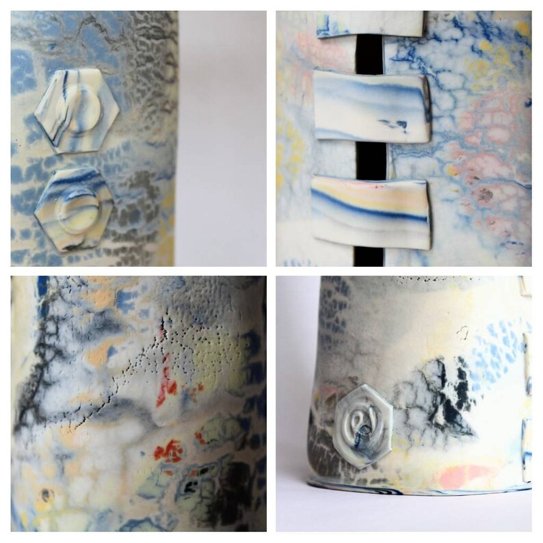 Ceramic Abstract Art Vessel. Studio Pottery Collectable 9th Etsy UK