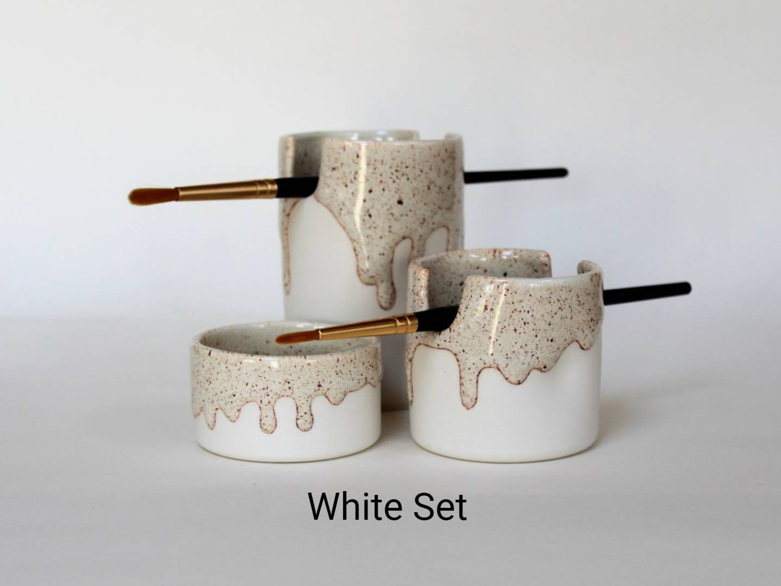 Ceramic Paint Brush Holder Set pastels Gifts for Artists or Etsy UK