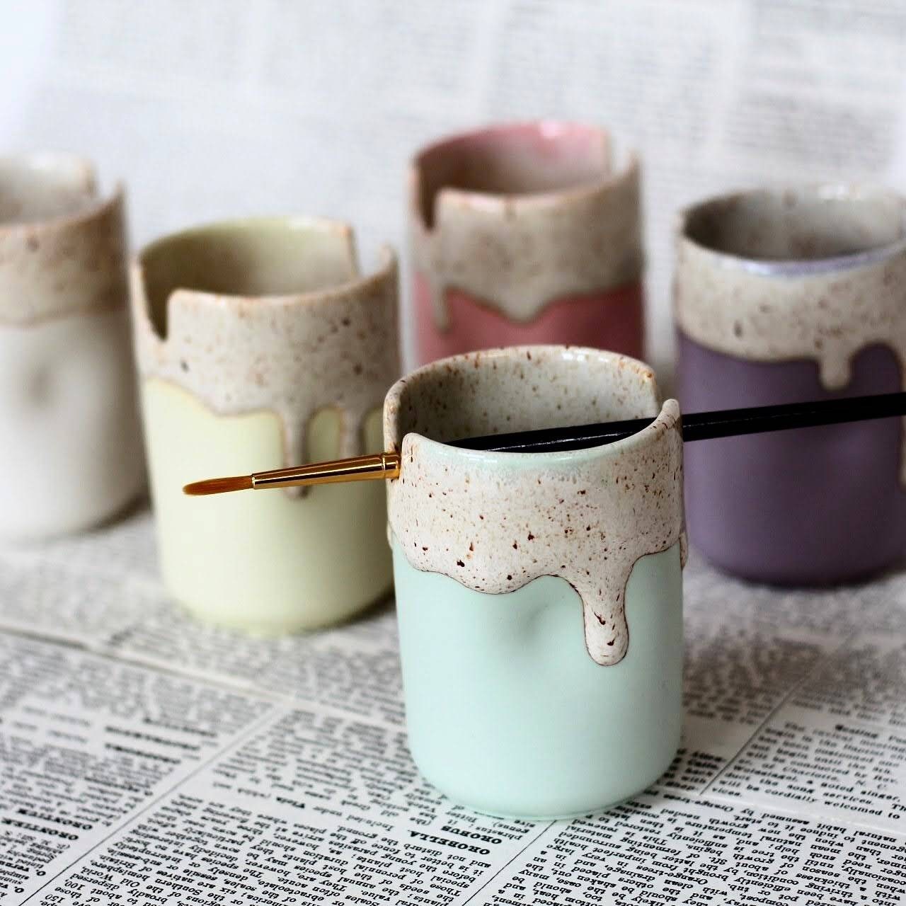 Ceramic Calligraphy Artist Gift Painting Writing Brush Rest Holder