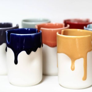 Ceramic Paint Brush Holder, Perfect Gifts for Artists or 9th Pottery Anniversary. Various colours available. 9cm x 6cm Aprox