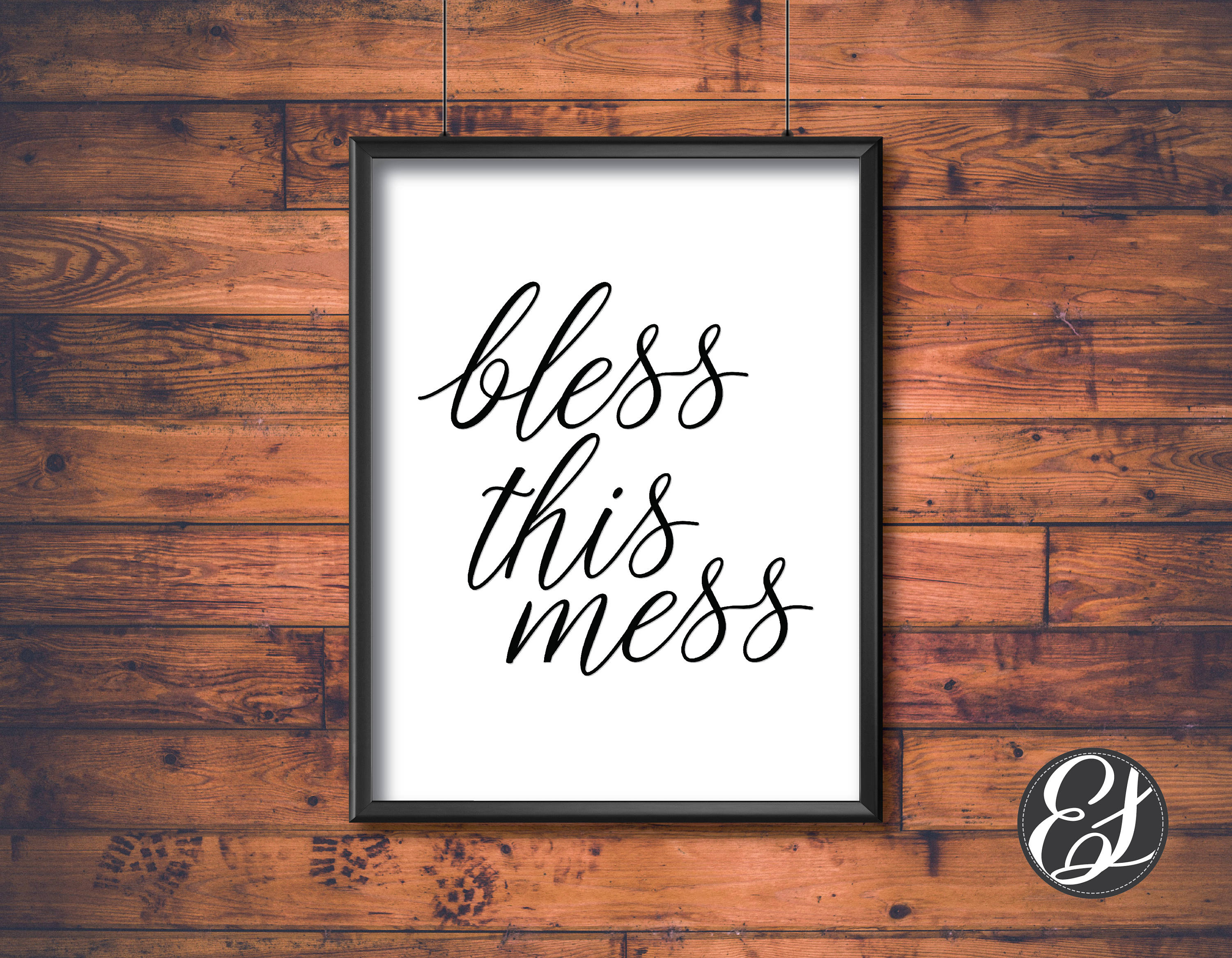 PRINTABLE Bless This Mess Wall Hanging Wall Decor Dining | Etsy