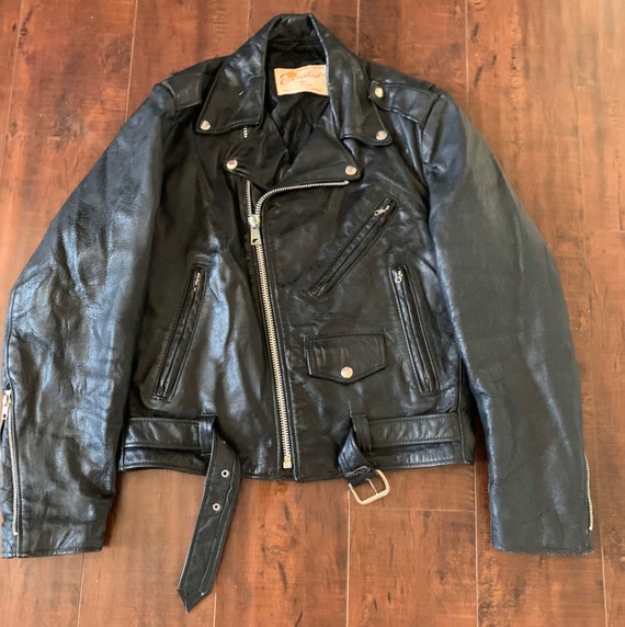 Leather Moto Jacket; Women’s Vintage Classic Black