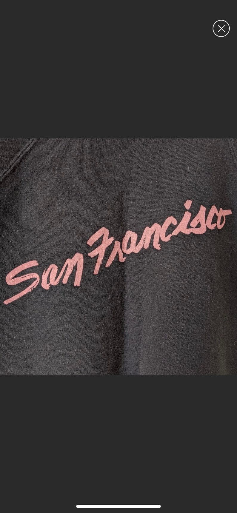 Vintage reworked\u2019San Francisco cropped top size small
