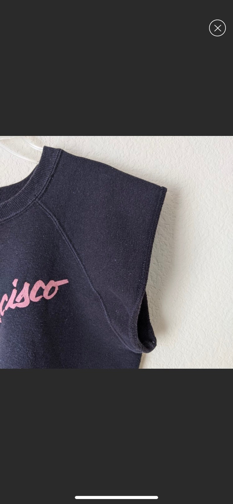 Vintage reworked\u2019San Francisco cropped top size small
