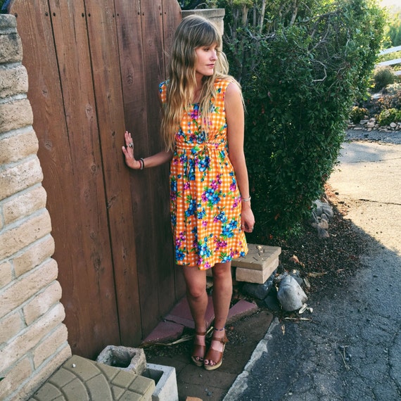60's Flower Child Mini; Women's True Vintage 1960'