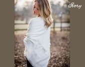 outdoor wedding wrap, pashmina shawl, blanket shawl, oversized wrap, bridesmaid gift, custom flower girl, junior bridesmaid sizes, bridal