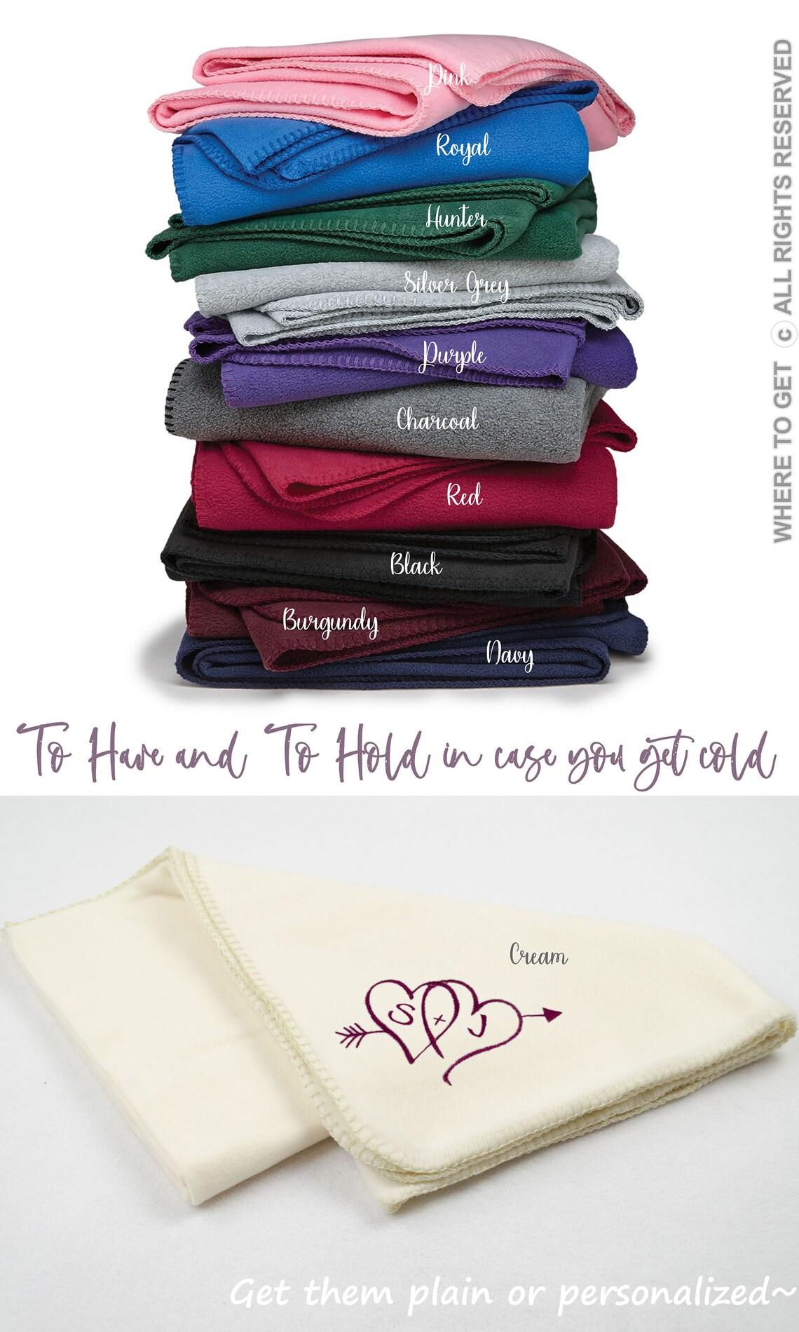 Guest blanket favor for winter wedding fleece blanket throw Etsy