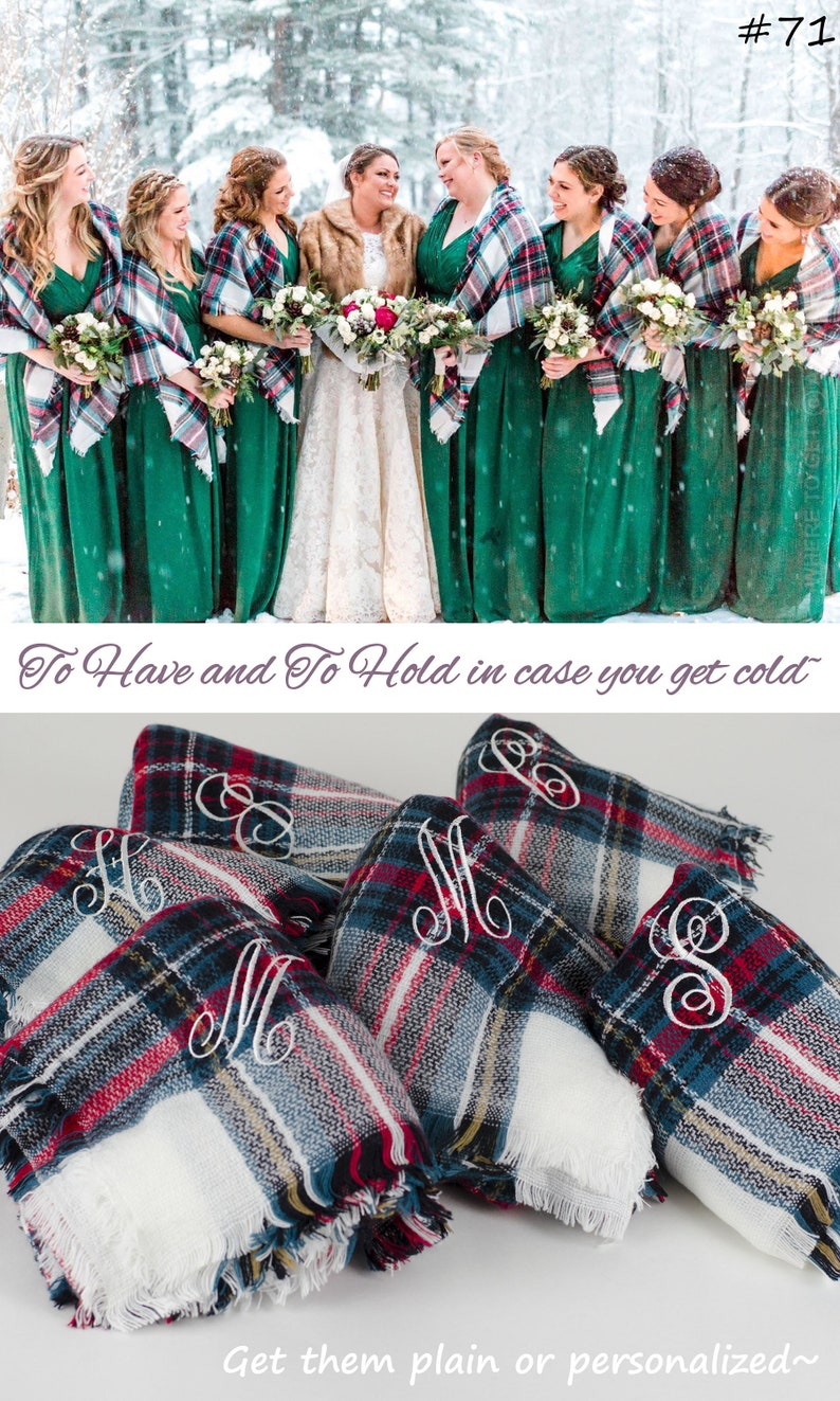 winter wedding wraps for bridesmaids