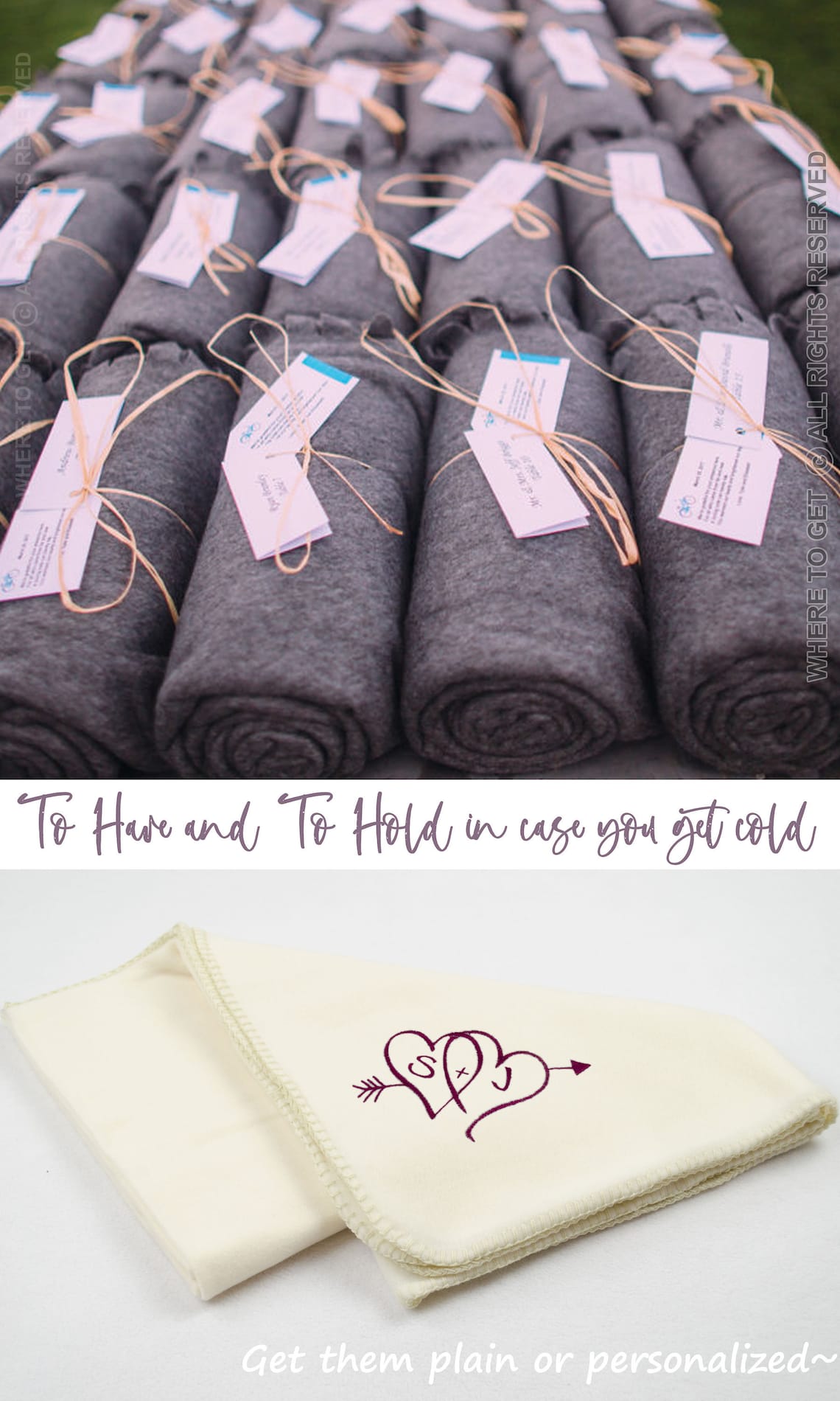 Guest blanket favor for winter wedding fleece blanket throw Etsy