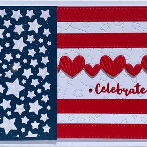 Carte faite main pour célébrer la fête de l'indépendance, carte faite à la main du 4 juillet, carte patriotique, carte du 4 juillet, jour du souvenir, carte de la fête des anciens combattants