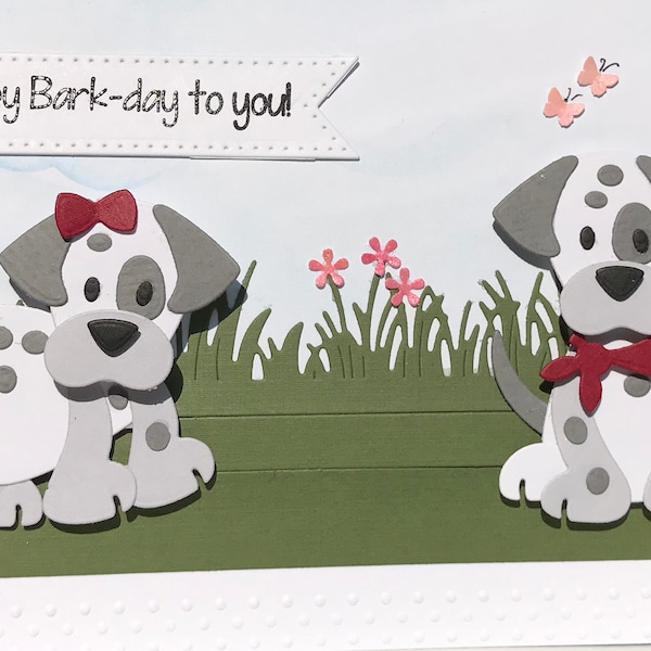 3D Dog Lover Card, Handmade Birthday Card, Personalized Card, Unique Dalmation Slider Card,Dog Lover Thank You Card,Unique Dog Birthday Card