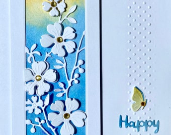 3D Dogwood All Occasion Card, Handmade Card, Personalized Card, Unique Card, Hand Made Mother's Day Card, Luxury Card, Fancy Card