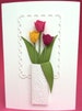 All Occasion 3D Tulips in a Vase Card, Handmade Card, Birthday Card, Get Well Card, Unique Card,Thinking of You Card,Happy Mother's Day Card 