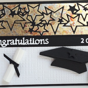 Carte de fin d'études 3D, Carte faite main, Carte de félicitations pour diplômé, Carte de remise de diplôme de luxe, Carte de remise de diplôme unique, Carte fabriquée à la main