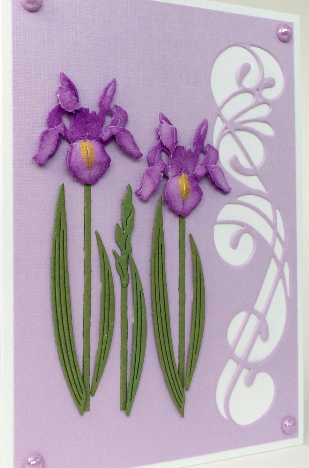 All Occasion 3D Iris Card Handmade Card Birthday Card Get Etsy
