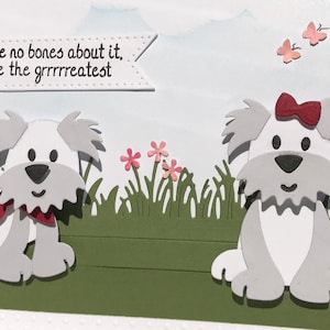 Carte 3D Dog Lover, Carte d'anniversaire faite à la main, Carte personnalisée, Carte De glisse terrier unique, Carte de remerciement d'amant de chien, carte d'anniversaire unique de chien