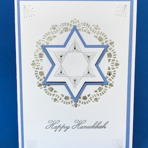 Embroidered 3D Happy Hanukkah Card, 3D Handmade Hanukkah Card, 3D Hand Made Hanukkah Card, Unique Hanukkah Card, Unique Holiday Card