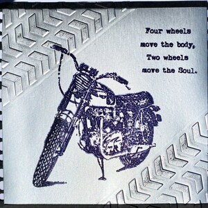 3D Motorcycle Distressed Card, Unique Father's Day Card, Handmade Card, Masculine Card, Hand Made Card, Luxury Man Card, Personalized Card