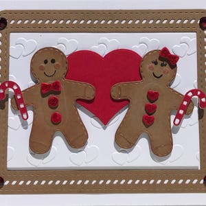 Carte 3D unique en pain d'épice, carte de Noël faite main, carte de Noël en pain d'épice, carte de vœux 3D, carte de luxe, carte de professeur 3D