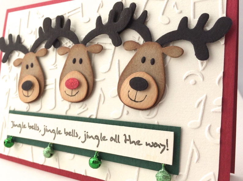 Jingle Bells Jingle Bells Unique Christmas Card Handmade Etsy Canada