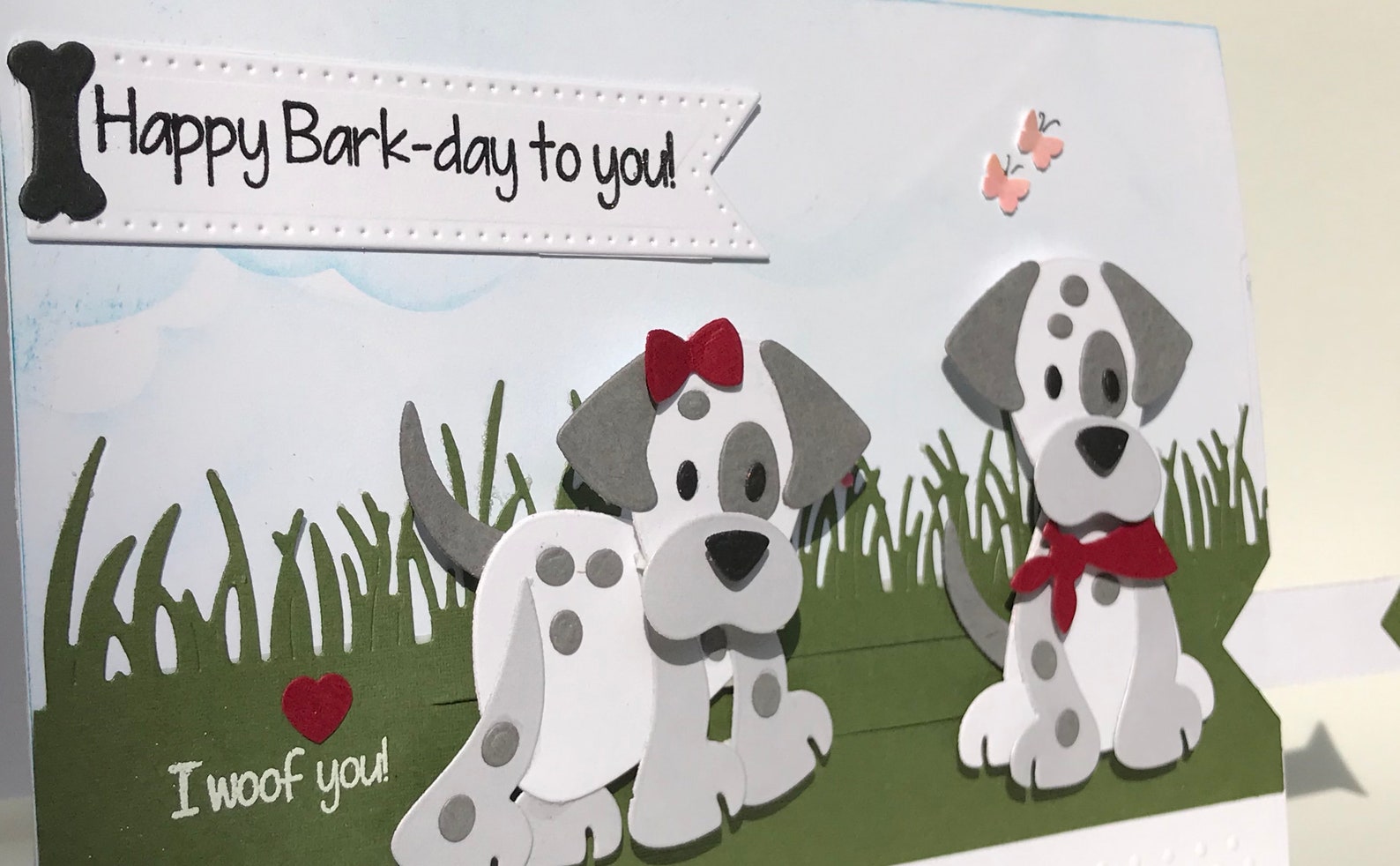 3D Dog Slider Card: Handmade Dalmatian Birthday Card - Etsy
