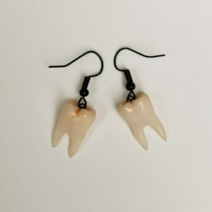 Faux Human Teeth Earrings