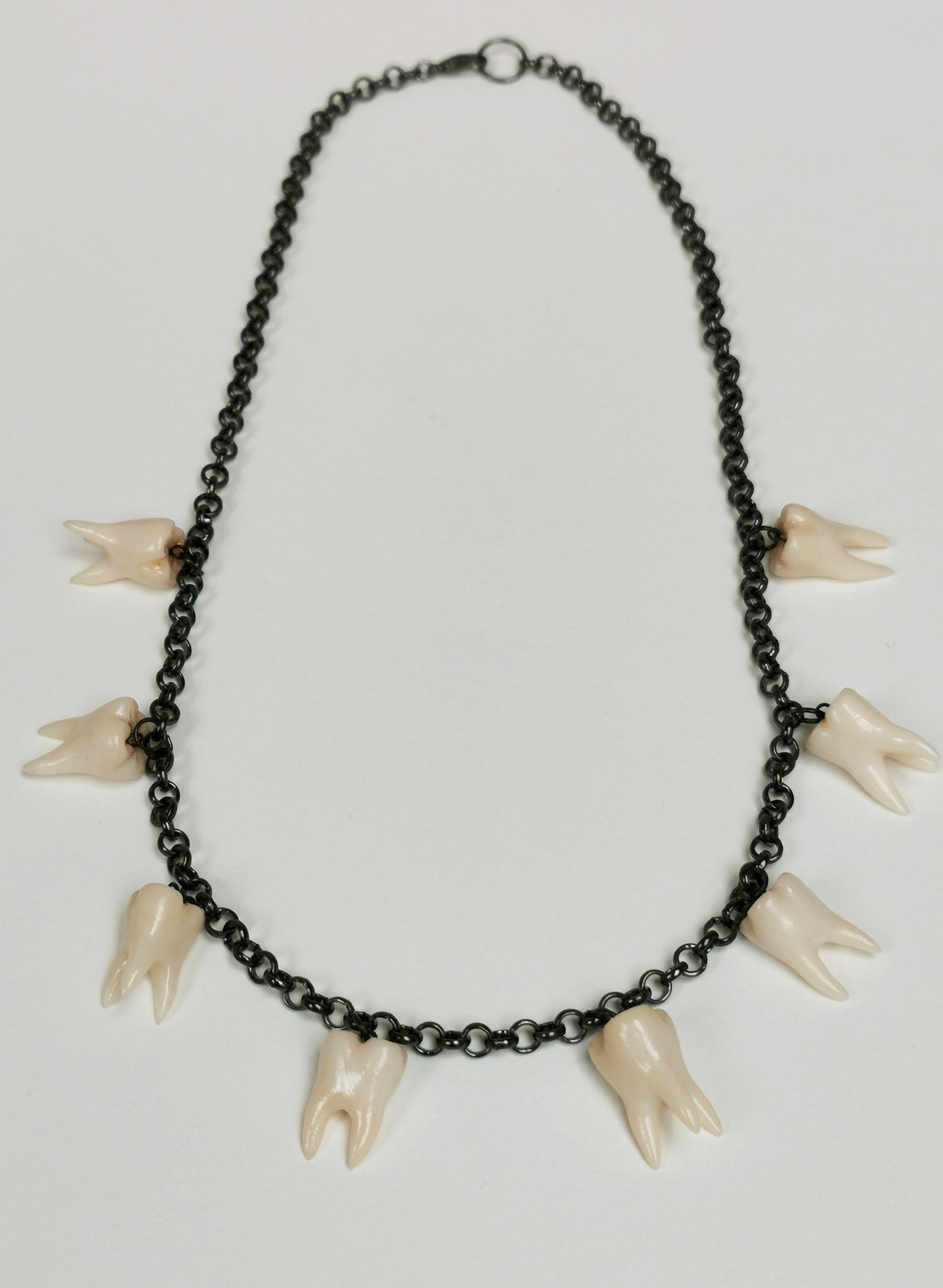 Faux Human Teeth Necklace Etsy