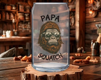 Bigfoot Beer Glass: Papa Squatch Novelty Pint Glass