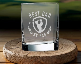 Personalized Golf Glass Beer Glass Pilsner Glass Golf Beer Gift Sports Gift Birthday Present Best Dad By Par Golf Drinking Glass Custom Gift
