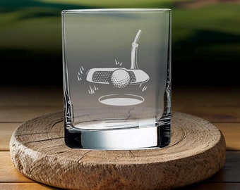 Personalized Golf Beer Glass: Engraved Golfer Gift Set