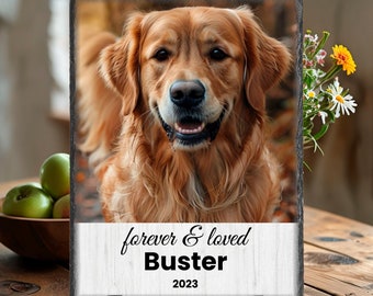 Personalized Pet Memorial Stone: Custom Photo Slate Plaque